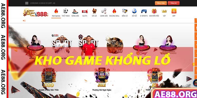 Khám phá kho game cá cược khổng lồ của AE888